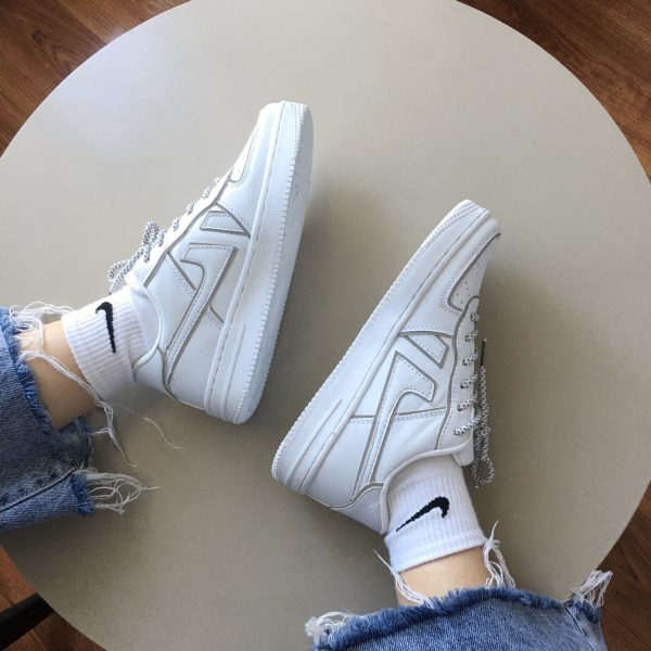 Reflective White Shoes For Men And Women Sneaker - Image 3