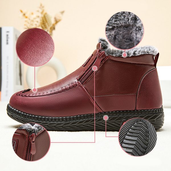Plush Ankle Boots Winter Warm Shoes Gift For Mom Snow Boots Women - Image 7