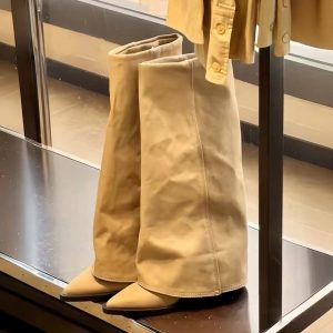 Women's Wide Chunky Heel High Heel Boots