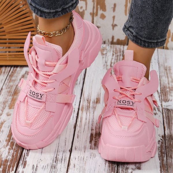 Platform Mesh Surface Dad Shoes Women's Breathable Mesh Sports - Image 4