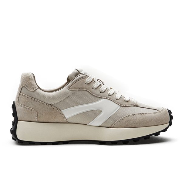 New Women's Leather Round Toe Lace-up Platform Casual Sneakers - Image 5