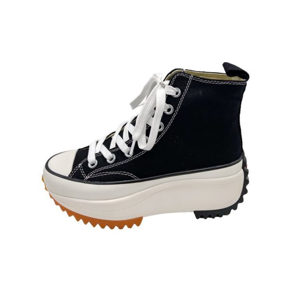 Large Size Women's High-top Canvas Shoes New Korean Style Sports Casual Shoes Versatile Platform Round Toe White Shoes - Image 2
