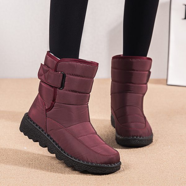 Snow Boots Winter Warm Plush Shoes Women Waterproof Low Heels Platform Ankle Boots Female Shoes - Image 5