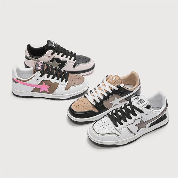 Contrast Color Sports Women's Versatile Retro Flat Casual Shoes - Image 2