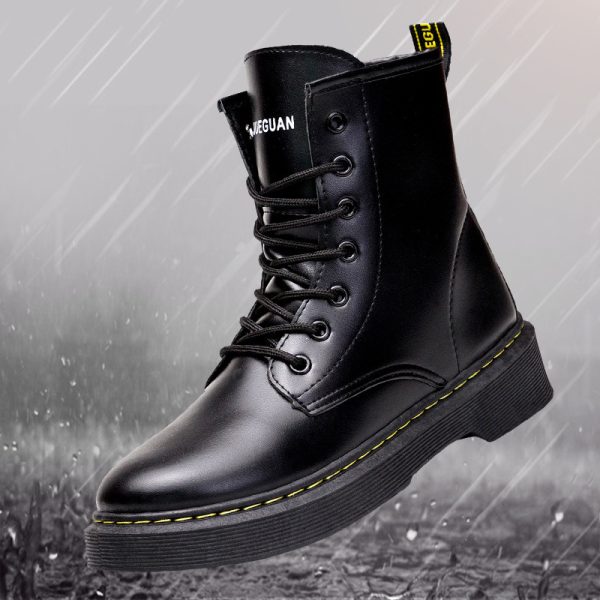 Fashion Casual Women's Shoes Student Comfortable Platform High-top PU Women's Dr Martens Boots - Image 4