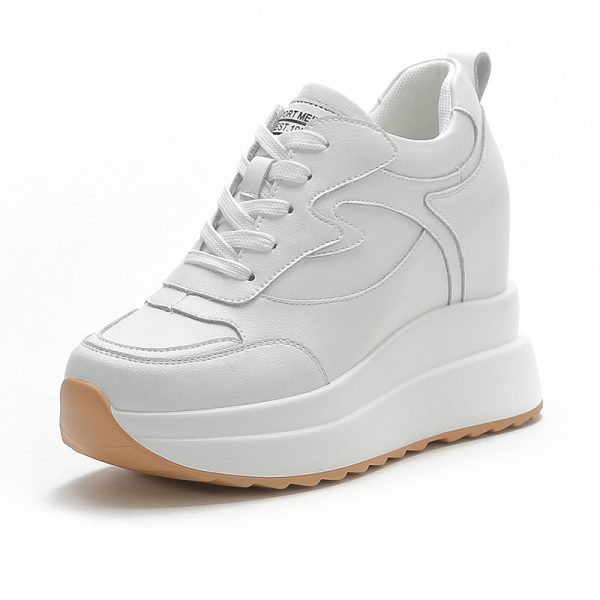 New 10cm High Casual Shoes For Women With Thick Soles And Plush To Keep Warm - Image 9