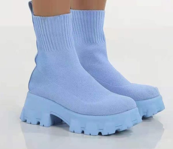 Mid-heel European And American Mid-tube Boots Set Foot Large Size Boots - Image 6