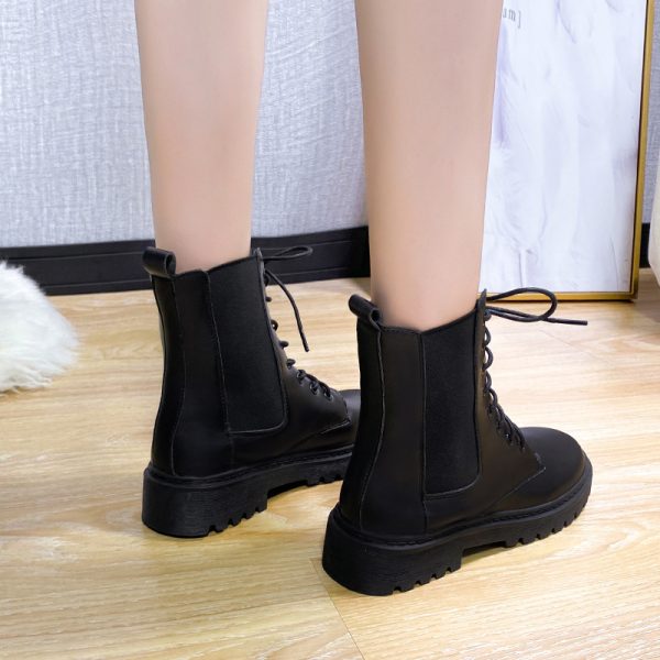 British Style Martin Boots Round Toe Lace-up - Image 4