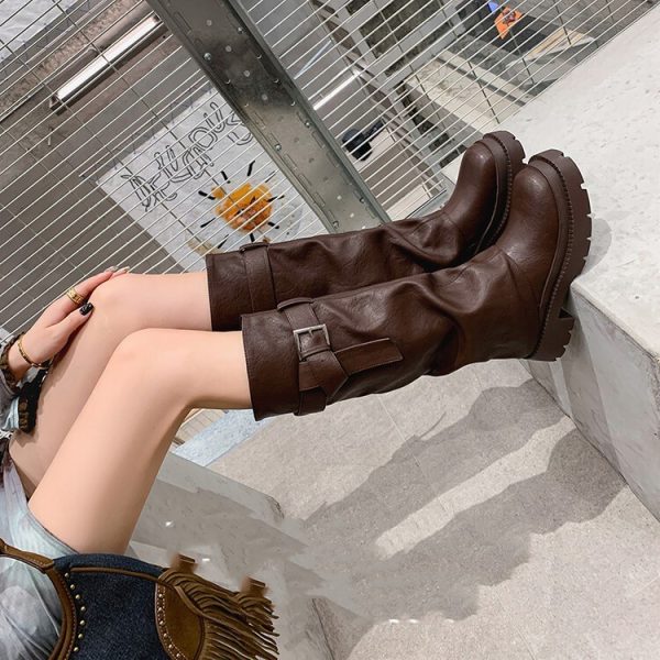 Fashion Thick-soled Waste Soil Wind Pants Boots - Image 6