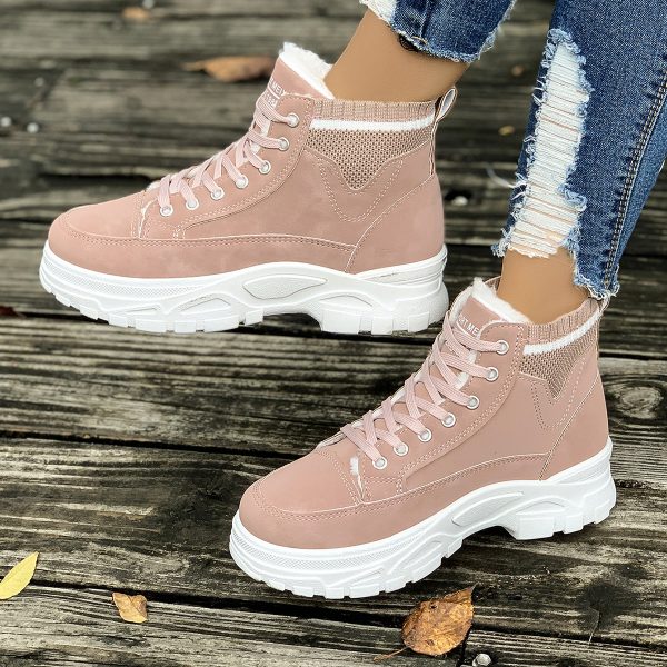 Women's Fleece Ined Warm Rubber Ankle Boots - Image 2