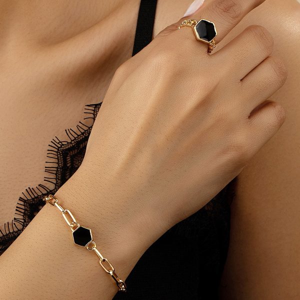 Rose Flower Dripping Oil Bracelet Ring Suit - Image 8