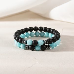 Volcanic Rock Bracelet Suit Men And Women Couple Style