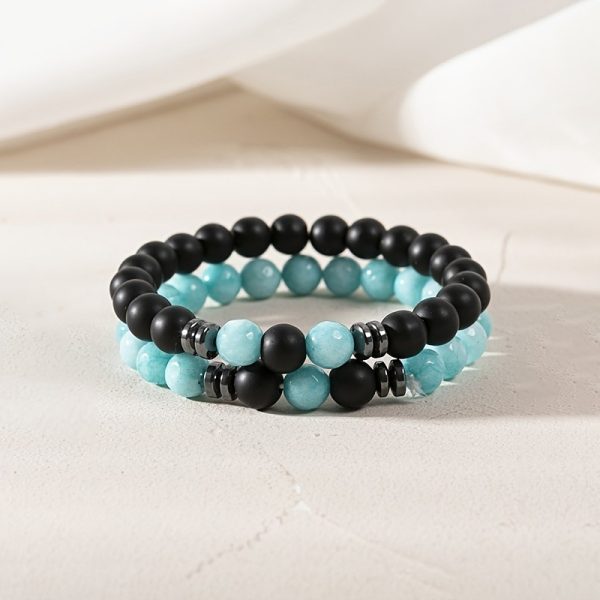 Volcanic Rock Bracelet Suit Men And Women Couple Style