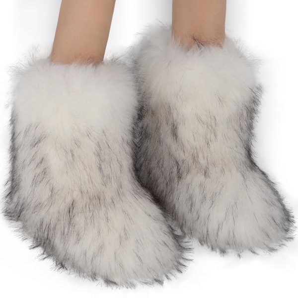 Flat Heel High-top Warm Mid-calf Snow Boots - Image 4