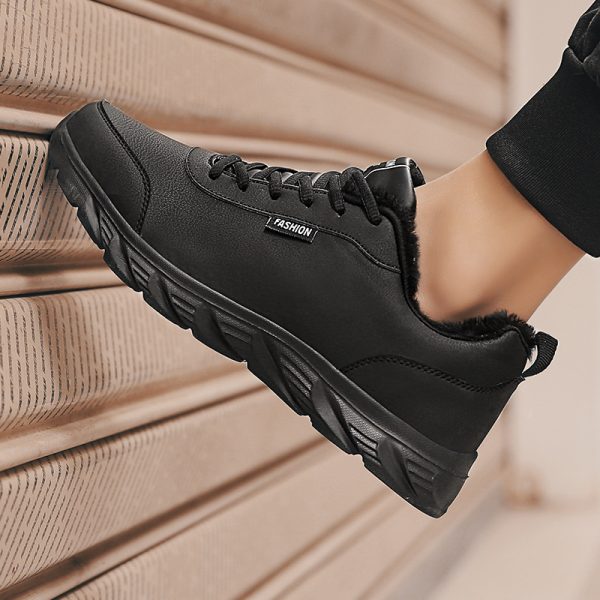 Men Sneakers Winter Warm Sports Shoes With Plush - Image 3
