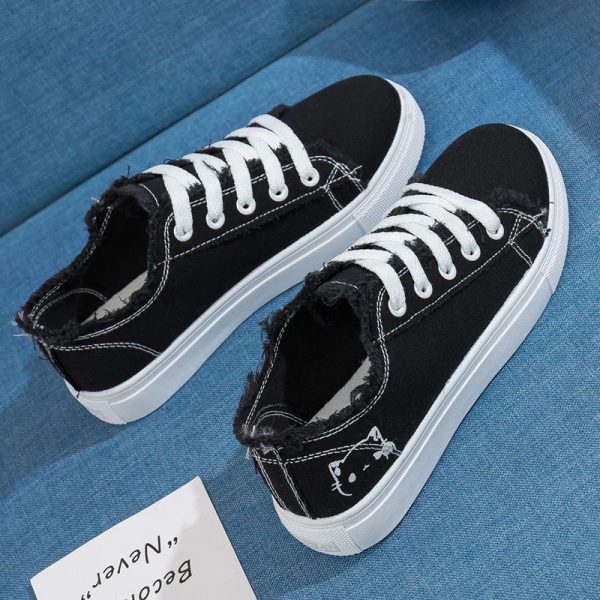 Women's Canvas Shoes Spring Breathable Versatile Casual White Shoes Student Sports - Image 7