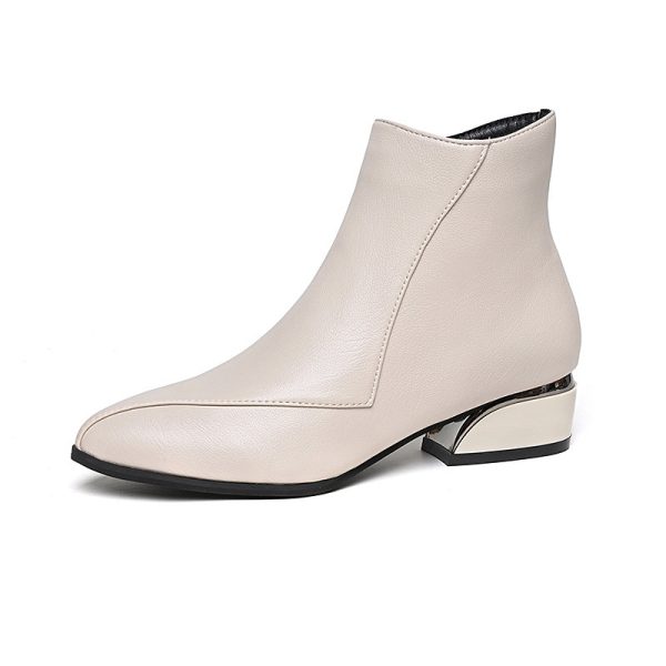 Women's British-style Fashionable Chunky Heel Martin Boots - Image 7