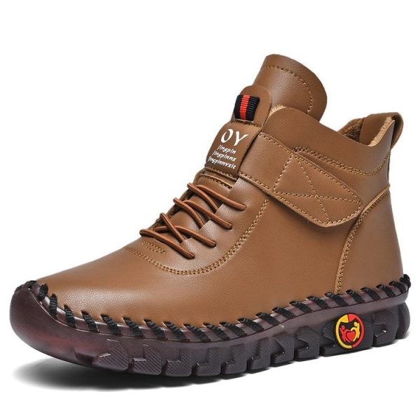 Women Snow Boots Winter Warm Lace Up Plush Ankle Boots With Sewing Thread Design New Waterproof Non-slip Platform Cozy Shoes - Image 10
