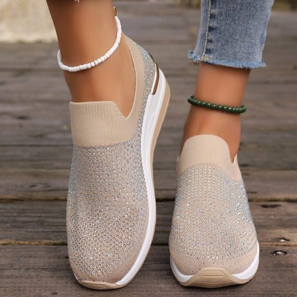 Spring Flyknit Slip-on Casual Mesh Breathable Sock-like Shoes - Image 2