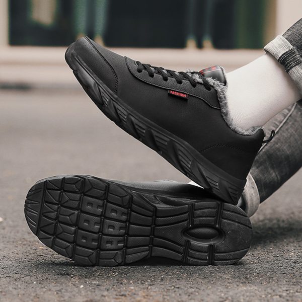 Men Sneakers Winter Warm Sports Shoes With Plush - Image 4