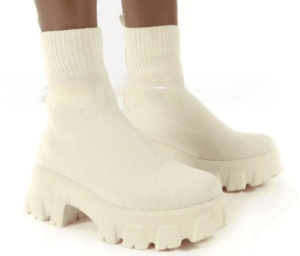 Mid-heel European And American Mid-tube Boots Set Foot Large Size Boots - Image 2