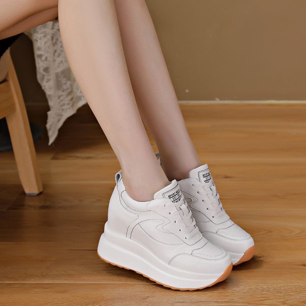 New 10cm High Casual Shoes For Women With Thick Soles And Plush To Keep Warm - Image 3