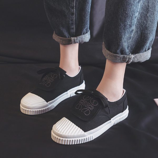 Korean Clamshell Canvas Female Niche Fashion Casual Small White Shoes - Image 3