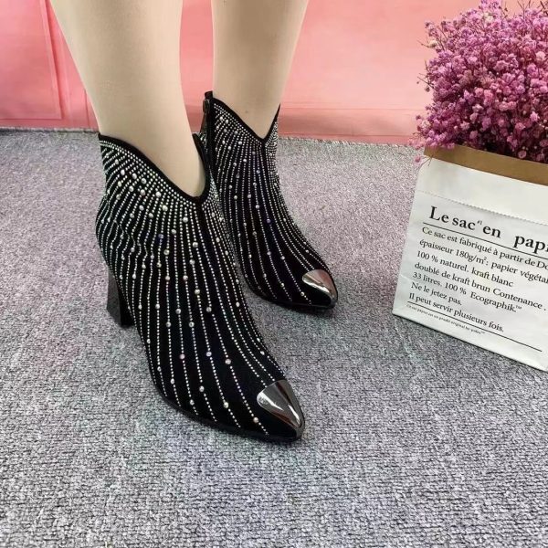 Short Boots Autumn And Winter New Plus Velvet Pointed - Image 4