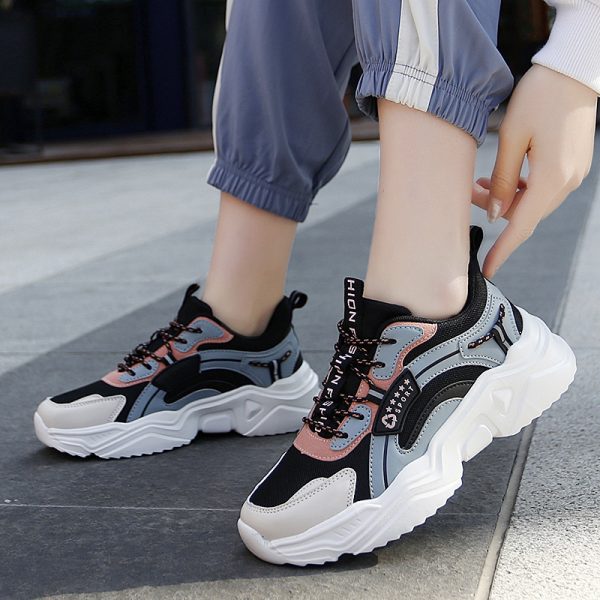 Spring And Summer Casual Thick-soled Sports Shoes Net Red Trendy Shoes White Shoes Women - Image 6