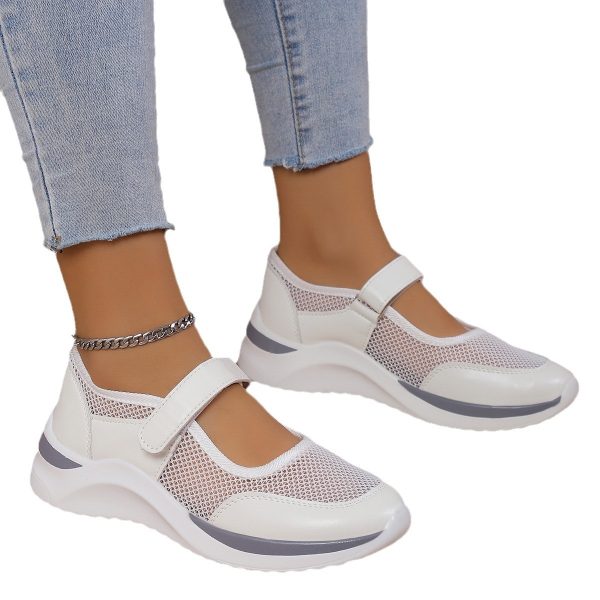 Women's Casual Thick Bottom Breathable Velcro Women's Mesh Surface Shoes - Image 5