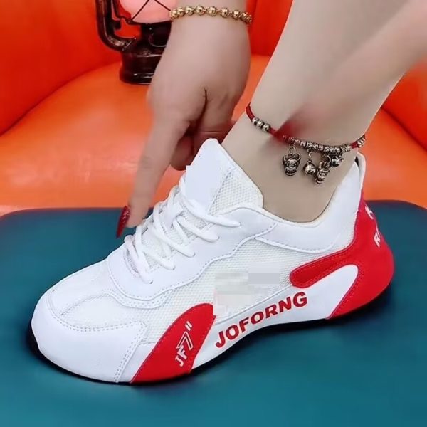 All-match Soft Bottom Double Net Breathable Clunky Sneakers - Image 4