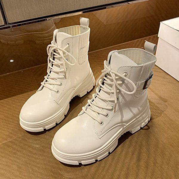 Korean Style Student Fashion New Platform Inner Height Increase High-top Shoes - Image 4