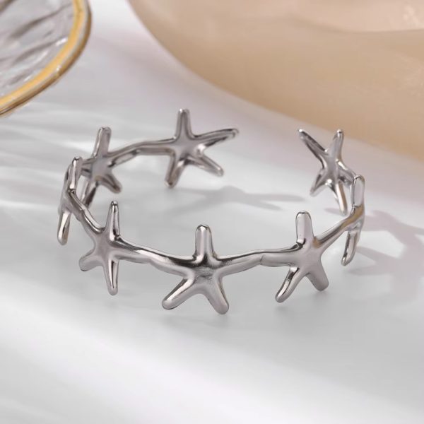 Holiday Stainless Steel Starfish Scallop Bracelet - Image 9