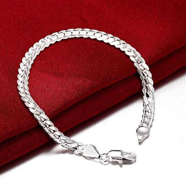 925 Silver Plated Car Lace Bracelet - Image 7