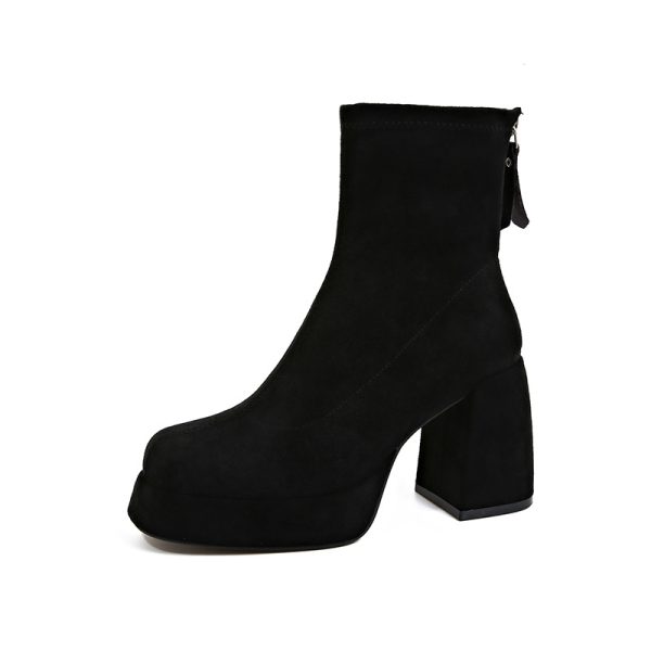 Fashion Back Zipper Suede Women's Fashion - Image 10