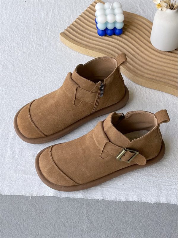 Mori Style Retro Soft Leather Martin Boots Leisure College Style All-matching - Image 2