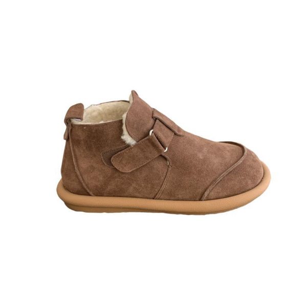 Retro Soft Leather Frosted Artistic Flat Ankle Boots - Image 5
