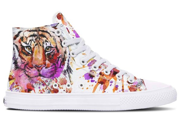 Printed Couple High-top Canvas Shoes - Image 4