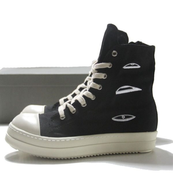 New High Top Canvas Men's Shoes With High Soles - Image 2