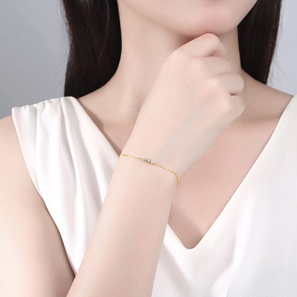 Bracelet 925 Silver Micro Inlaid Zircon Simple Fashion