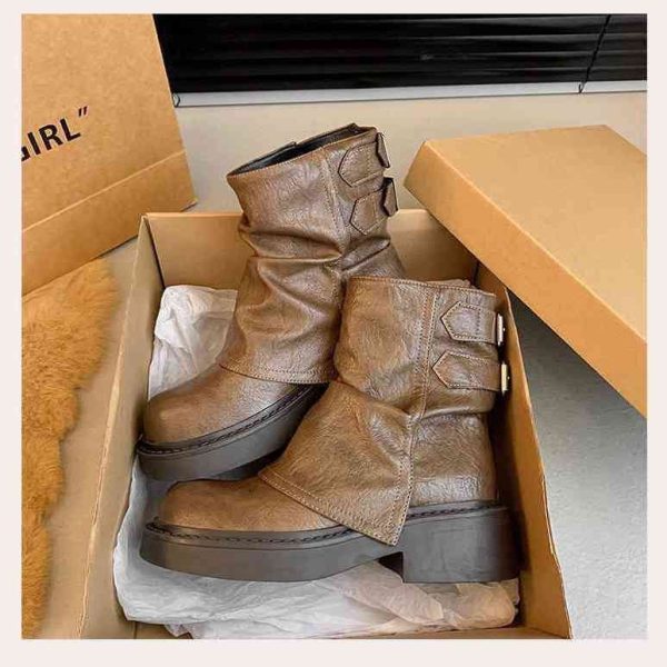 Women's British Style All-match Fashion Short Boots - Image 2