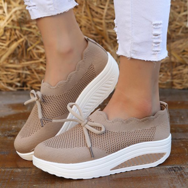 Women's New Fly-knit Sneakers Mesh Breathable - Image 3