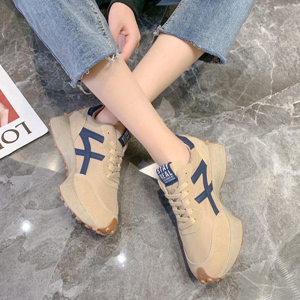 Single-lining Platform Casual Daddy Shoes Student Leather Cortez Sneakers - Image 7
