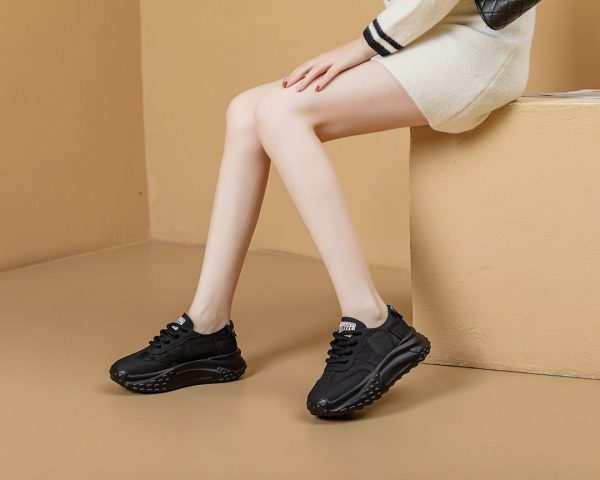 Dad Shoes Women's Fleece-lined Versatile Thick Bottom Small Size Sneaker - Image 2
