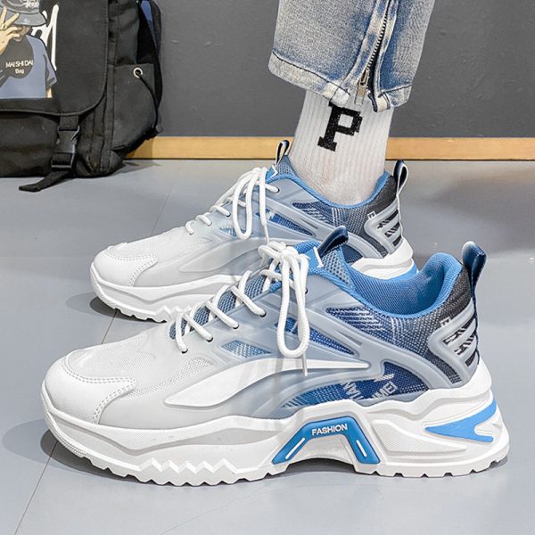 Lace-up Dad Shoes Fashion Thick-soled Sports Shoes Casual Breathable Sneakers For Men - Image 4