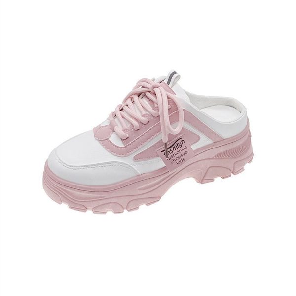 Match Color Heelless Half Drag Daddy Women's Single Shoes - Image 7