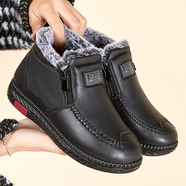 Plush Ankle Boots Winter Warm Shoes Gift For Mom Snow Boots Women - Image 4