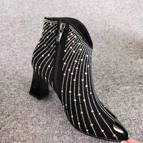 Short Boots Autumn And Winter New Plus Velvet Pointed - Image 5