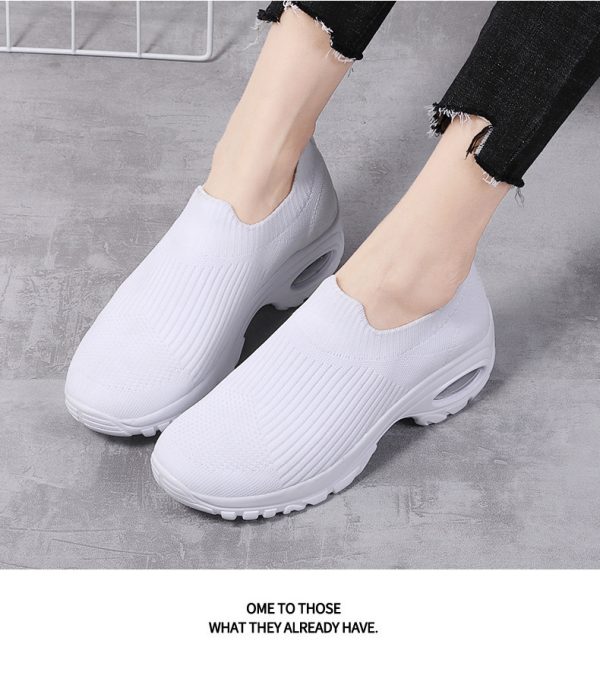 Women's Large Size Air Cushion Fly-knit Sneakers - Image 8