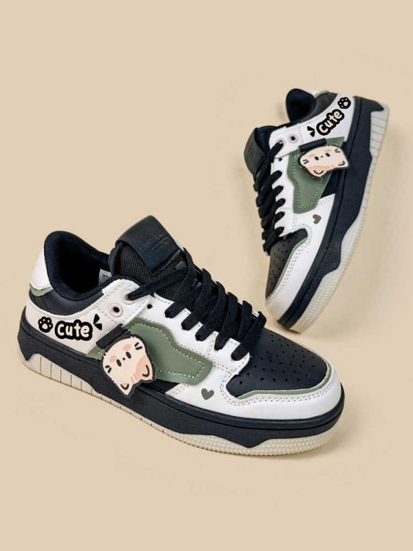 Cute Casual Sneakers Women's Color Matching Flat Low-tops - Image 5
